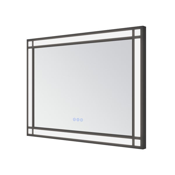 Rechteckiger Badezimmerspiegel mit LED Beleuchtung und Touch Sensor