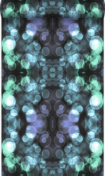 Origin Wallcoverings Tapete Kaleidoskopmuster Hellazurblau und Violett - 53 cm x 10,05 m - 337203