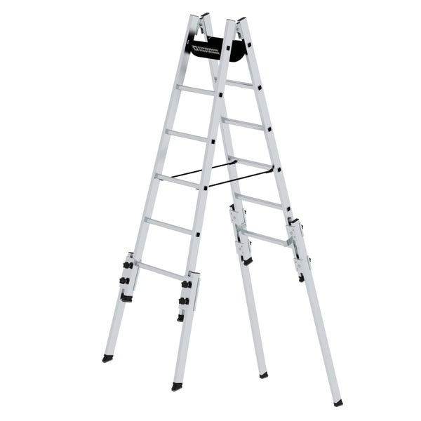 PROREGAL Sprossen-Stehleiter Treppengängig 2 x 6 Sprossen