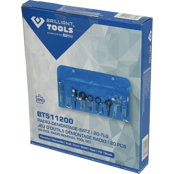 BRILLIANT TOOLS Radio-Demontage-Satz 20tlg. - BT511200