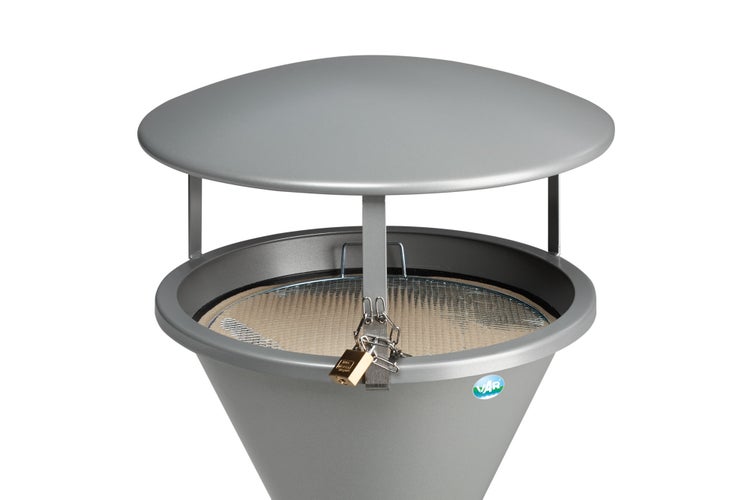 PROREGAL Dach Für Klassischen Standascher HxBxT 23 x 44 x 44 cm Stahlblech Silber
