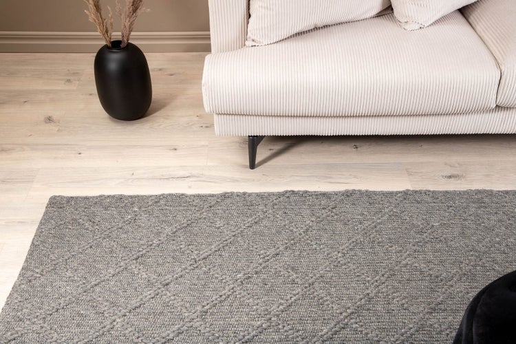 Cloudy Teppich 230x160 cm Wolle grau. 160 X 230 X 2 cm