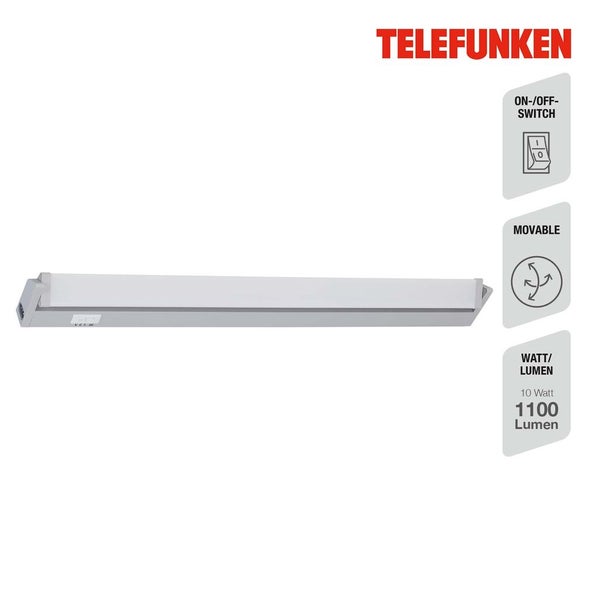 LED Unterbauleuchte 10W grau Kunststoff Telefunken