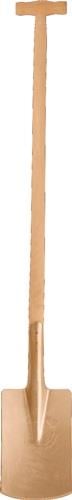 Spaten mit Holzstiel