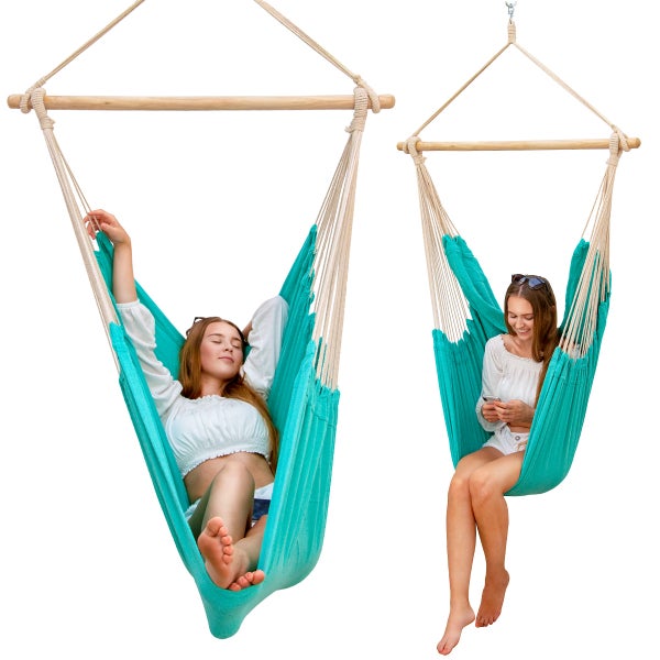 XXL Hängesessel Relaxsessel 185x130cm bis 150kg in Mint