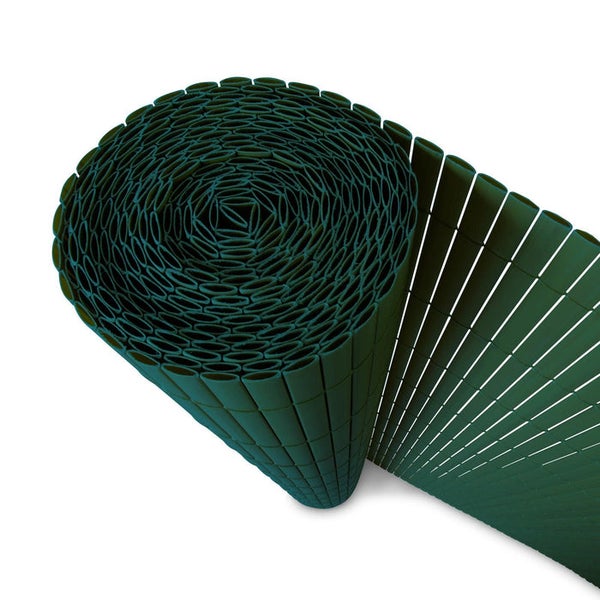 FLOORDIREKT PVC-Sichtschutzzaun - extra Blickdicht - Deko für Balkongeländer - Grün - 100 x 500 cm
