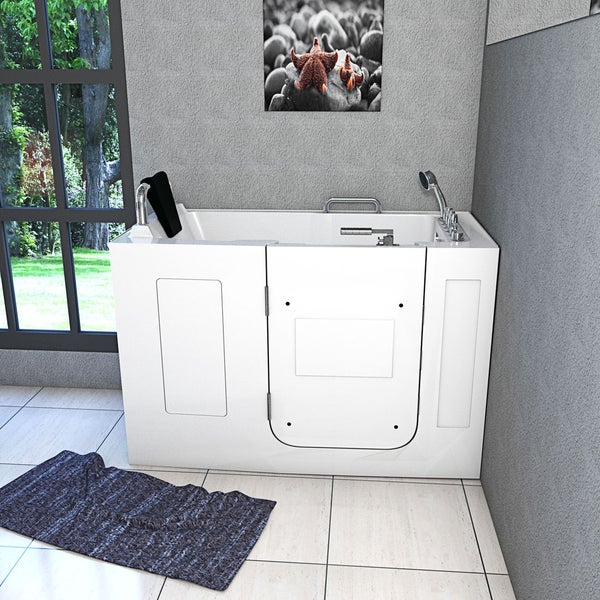 Sitzwanne Whirlpool Wanne mit Tür S07WP-TH-C-L 140x76cm