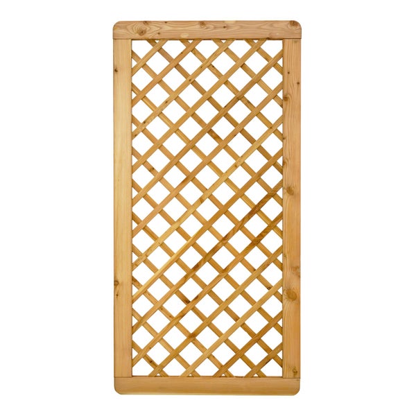 Holzzaunfeld mit diagonaler Gitterstruktur für den Garten