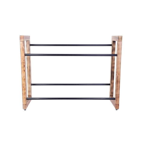 PROREGAL Getränkekistenregal HARZ HxBxT 85x112x35cm 6 Kisten auf 2 Ebenen Massives Kiefernholz Gebrannt