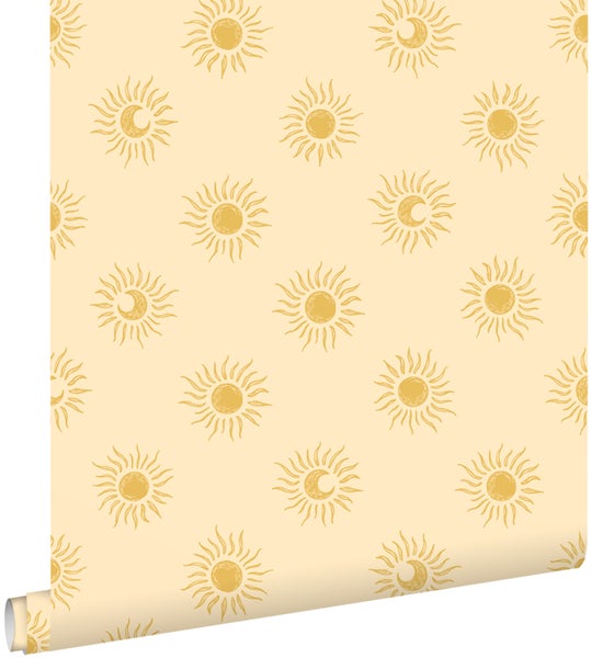 Tapetenrolle mit Sonne- und Mondmuster