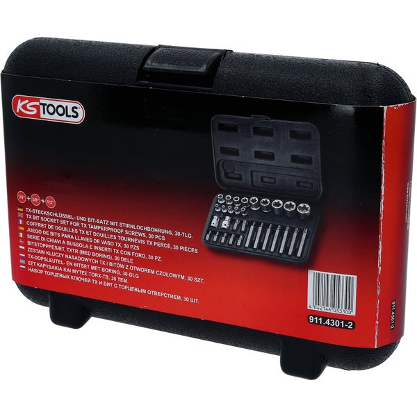 Steckschlüssel Set mit Bits und Umschaltknarre im Kasten