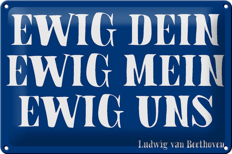 Blechschild Spruch 30x20cm ewig dein ewig mein ewig uns