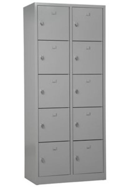 PROREGAL Schließfachschrank Falcon Medium HxBxT 190 x 80 x 45 cm Vorhängeschloss Grau