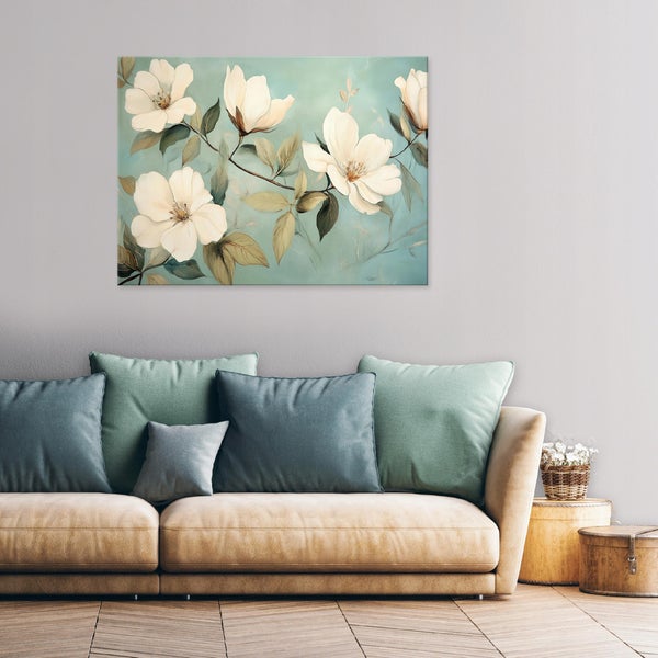 Leinwand Bilder Blumen Leinwandbild Wandbild Wohnzimmer 120X80 cm