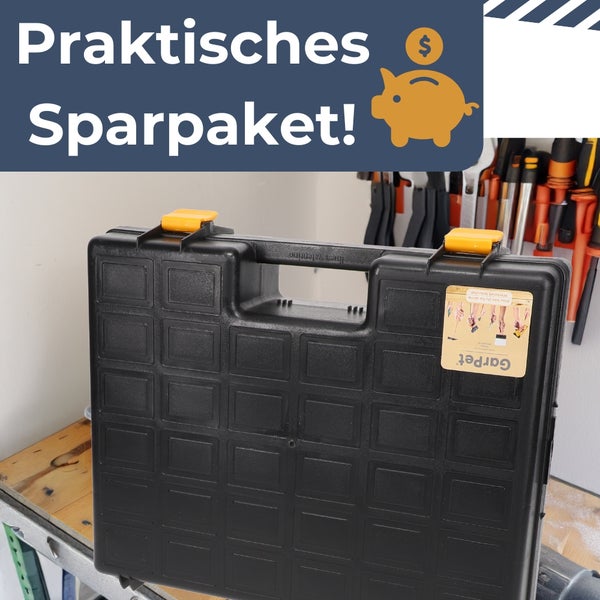 Praktisches Sparpaket mit Werkzeugkoffer