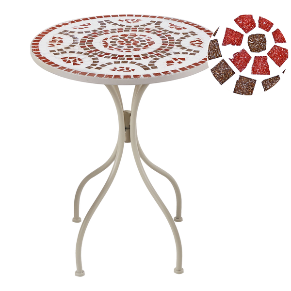 Outdoor Bistrotisch SPELLO 60 cm 60 cm Weiß