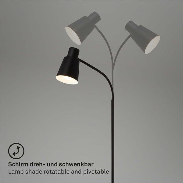 floor light, black, 1xE27/max. 10W
