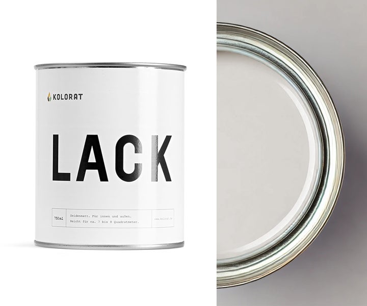 Kolorat Lack – Warmes Grau/Greige K/6-7-12-5/T – 0.75L  Seidenmatte Farbe für Holz, Metall, Kunststoff – Holzfarbe & Möbellack mit leichter Verarbeitung, hoher Deckkraft, schneller Trocknung. Für Möbel, Türen, Fenster, Heizkörper, uvm.