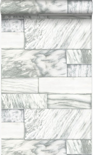Origin Wallcoverings Tapete Marmor-Optik Crême-Weiß - 53 cm x 10.05 m - 337254
