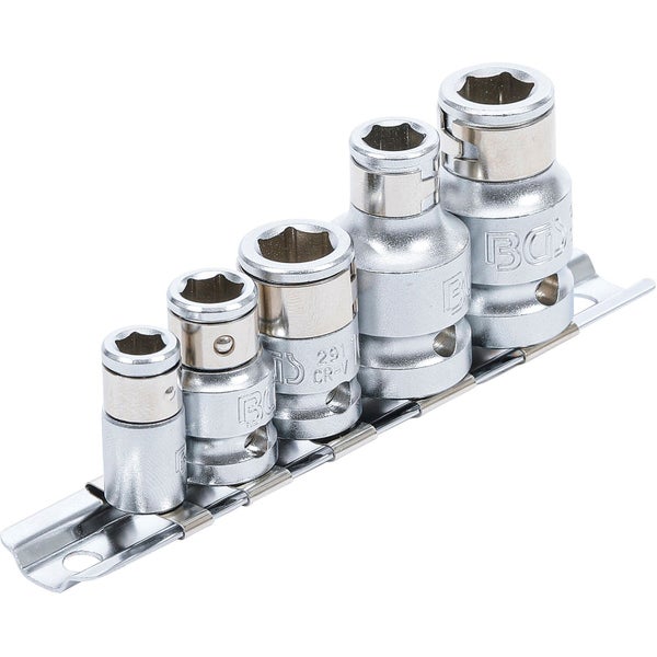 BGS Bit-Adapter-Satz mit Haltekugel Innenvierkant 6,3 mm (1/4) / 10 mm (3/8) / 12,5 mm (1/2) 5-tlg - 70103