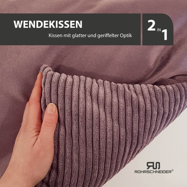 Rohrschneider Tierbett Cordstoff breit Gr. 1 altrosa + faltbarer Reisenapf