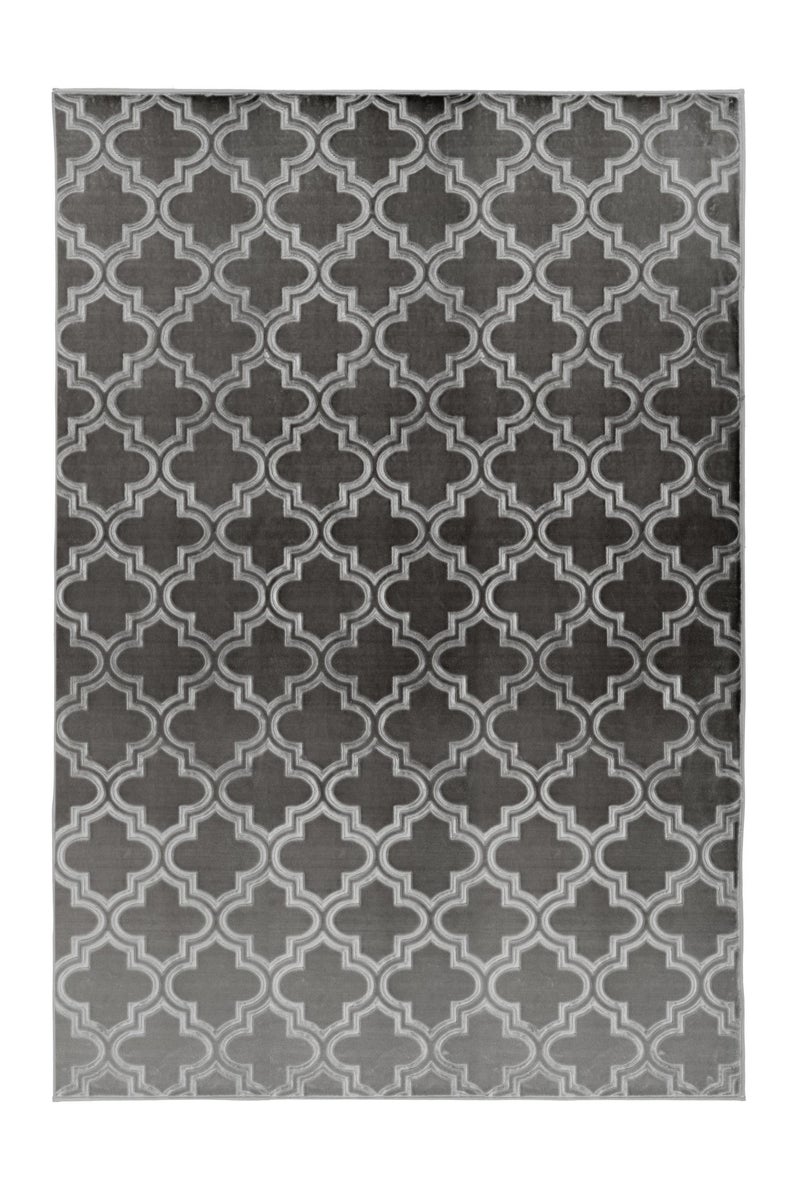 Kurzflor Teppich Blissique Anthrazit Modern, Klassisch 80 x 150 cm