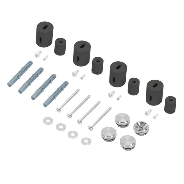 ECD Germany Badheizkörper Steam Design Heizkörper Mittelanschluss 600 x 800 mm Anthrazit inkl. Anschlussgarnitur mit Thermostat Universal Eck- und Durchgangsform Anthrazit - Paneelheizkörper Heizung
