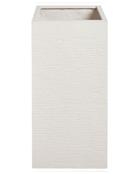 Rechteckiger Pflanzkübel mit gerillter Oberfläche