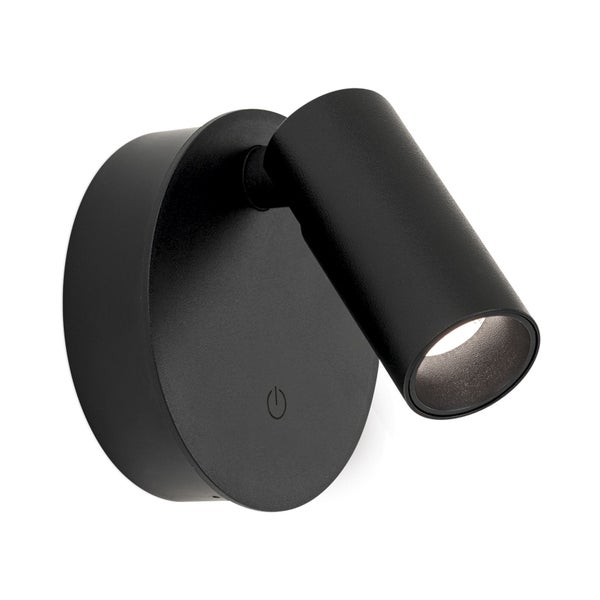 Schwarze Wandleuchte mit LED