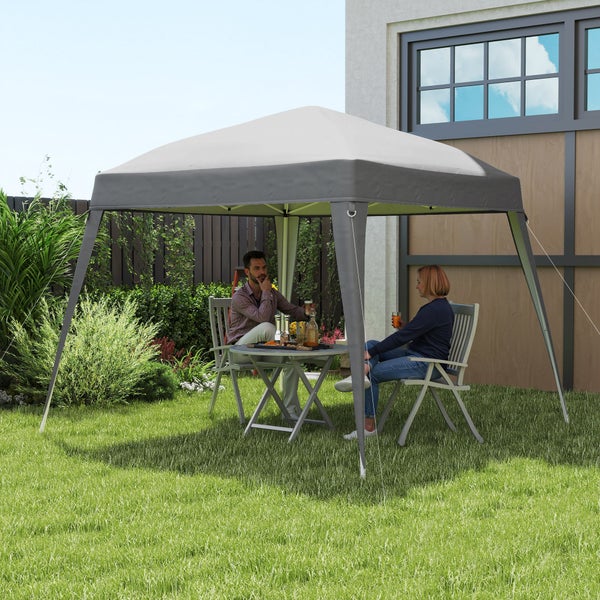 Outsunny Ersatzdach für Pavillon 3x3 m, Wasserabweisend stabil Winterfest Pavillondach für Faltpavillon Sturmfest Partyzelt Ersatzbezug Abdeckung mit Einzeldach Baldachin für Gartenpavillon Hellgrau