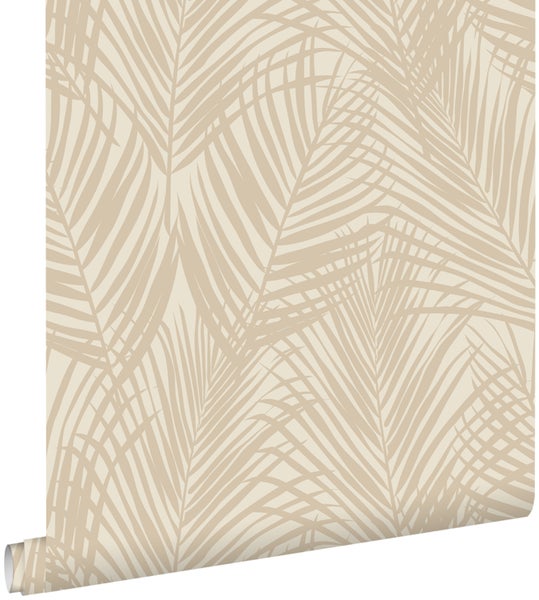 ESTAhome Tapete Palmblätter Hellbeige - 53 cm x 10.05 m - 139430