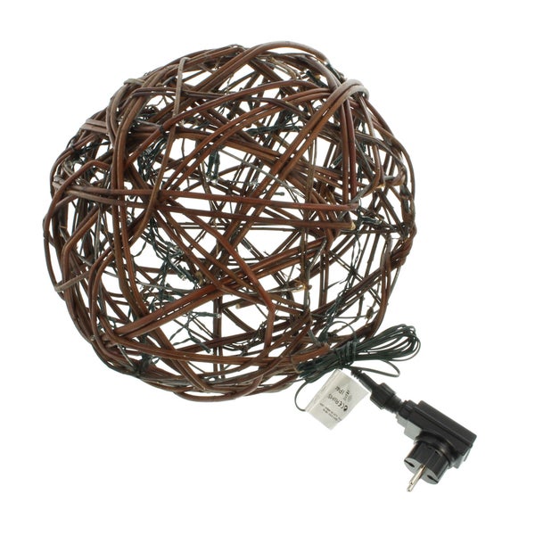 FRANK FLECHTWAREN | LED-Kugel Lichterzauber, WEIDE, KUNSTSTOFF, ca. Ø 35 cm, Zuleitung 150 cm, nur für den Innenbereich geeignet