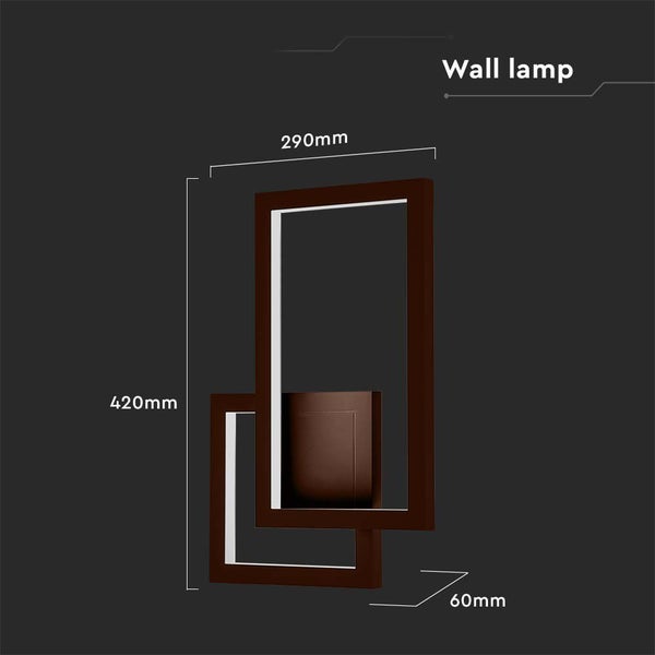 Wandlampe mit den Maßen 420 mm x 290 mm x 60 mm
