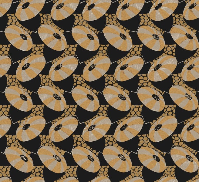 Masureel Tapete geometrisches Motiv Gelb - 70 cm x 10.05 m - 630510