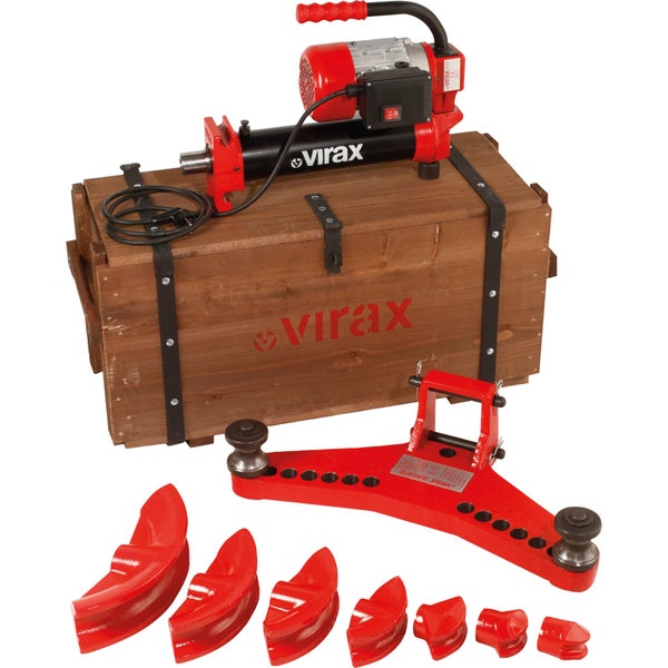 Rohrbiegegerät mit Biegesegmenten, Werkzeugkasten und Biegeformen