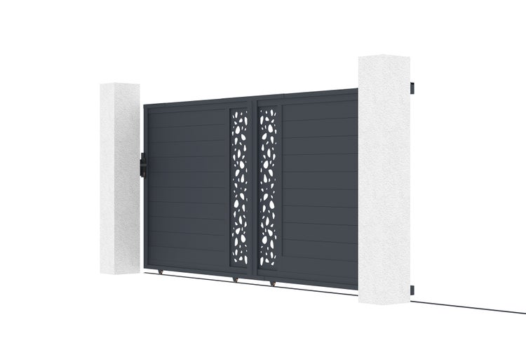 Schiebetor aus Aluminium 4m SUNNY 400C180 Grau