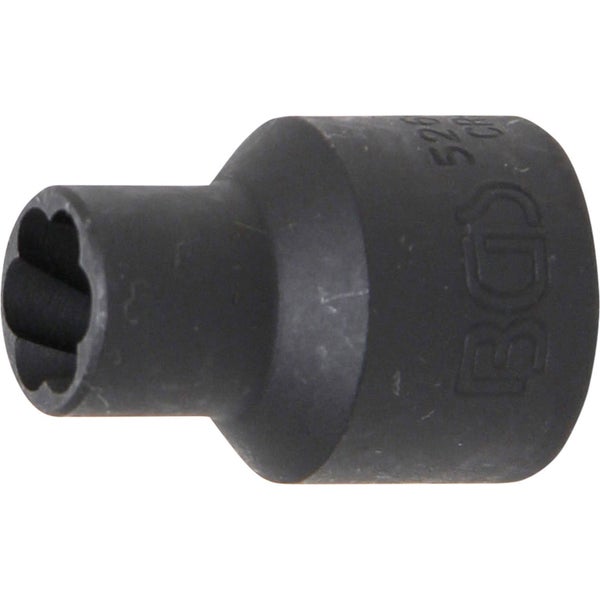 BGS Spiral-Profil-Steckschlüssel-Einsatz / Schraubenausdreher Antrieb Innenvierkant 12,5 mm (1/2) SW 10 mm - 5266-10