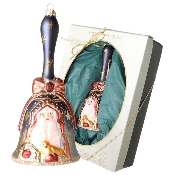 Viktorianische Weihnacht Glasornament Helmuths Glocke 16cm, 1 Stck., Weihnachtsbaumkugeln, Christbaumschmuck, Weihnachtsbaumanhänger