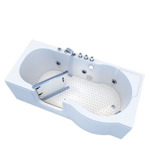 Badewanne mit Tür, Armaturen und Massagedüsen