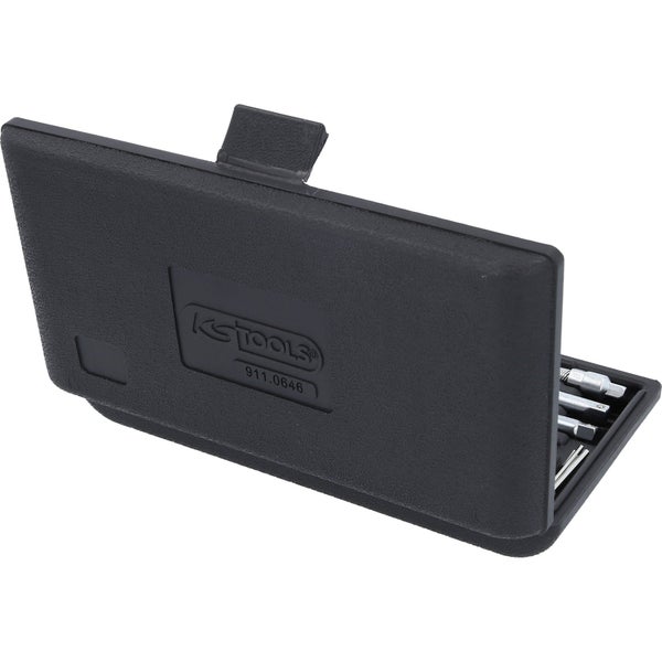 KS Tools Logo. Werkzeug-Bit-Satz im geöffneten Werkzeugkoffer.