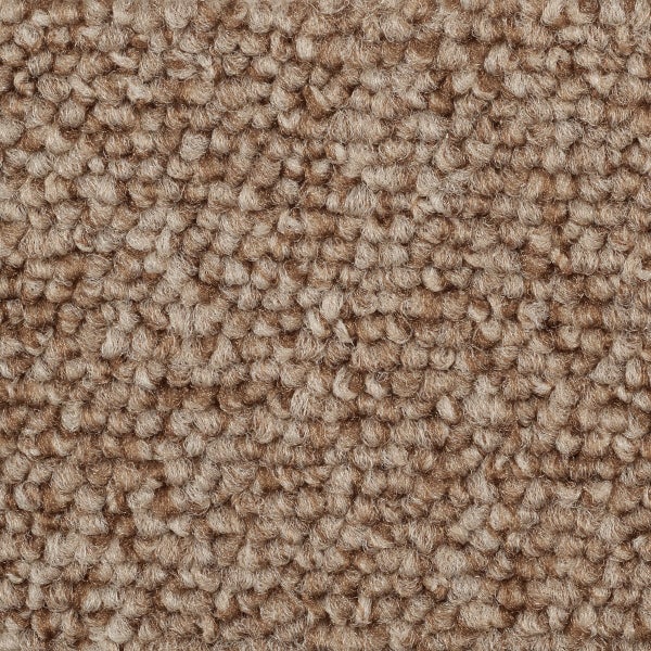 Teppichboden Meterware Auslegware in Braun robuste Schlingenware 400 cm Breite (Meterware)