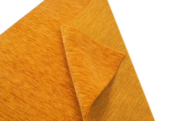Wollteppich Luxus Designerteppich moderner uni Teppich aus reiner Schurwolle Gold 40x60 cm