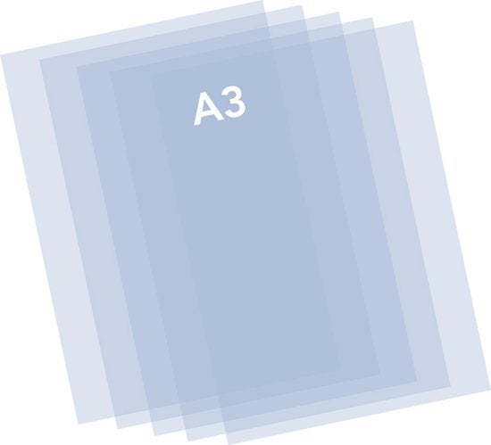 QBIX Kunststoff Mylar Platten - 5 Stück A3 Größe Transparenter Kunststoff - 0,2 mm Dicke