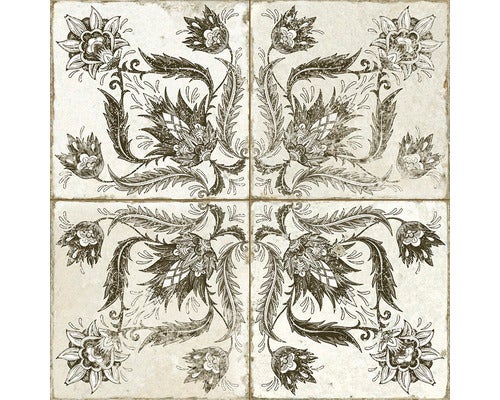 Wand- und Bodenfliese FS Ivy black 45x45 cm