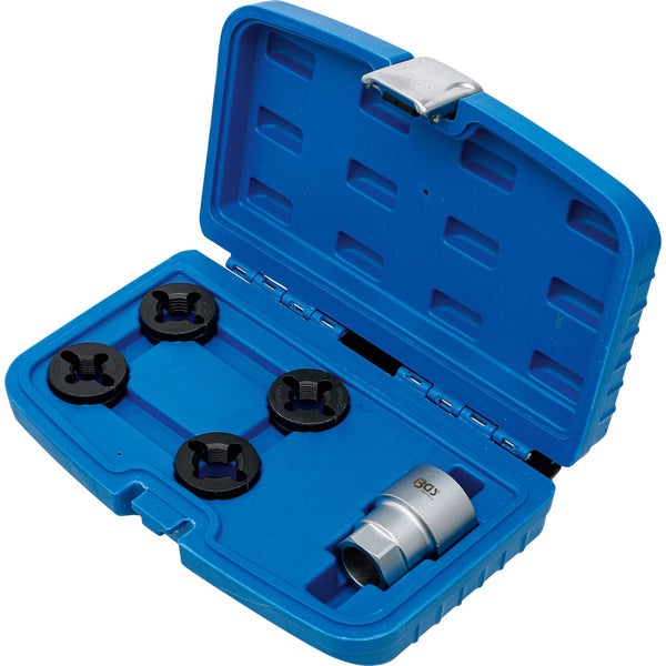 BGS technic Achsmutter Steckschlüssel Satz in geöffnetem blauen Koffer