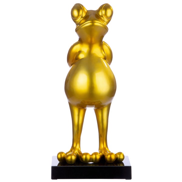 Skulptur GILDE Dekoration Höhe 68cm Breite 30cm goldfarben Kunstharz