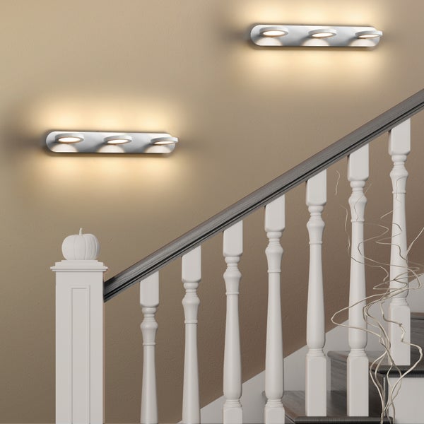 EMKE LED Spiegelbeleuchtung mit 3 LED-Lichtern, 500x75x130 mm, IP20, Mattweiß, 4000K, 15W, Hoher Farbwiedergabeindex >80Ra