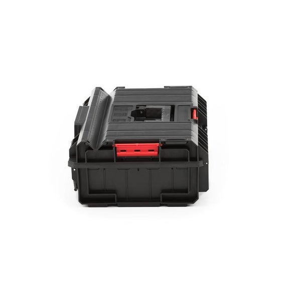 PROREGAL QBRICK Werkzeugkasten One 15,5 Liter Traglast Bis Zu 120 kg Mit Deck & Frontgriff Mit Klemmverschlüsse Schwarz