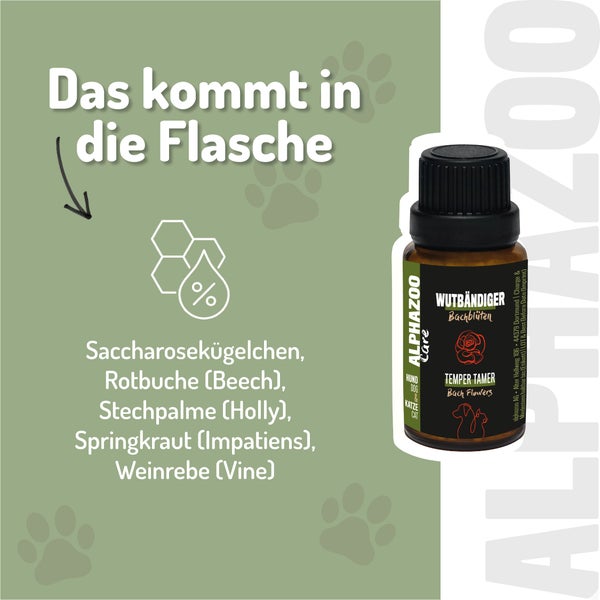 alphazoo Wutbändiger Bachblüten 15g