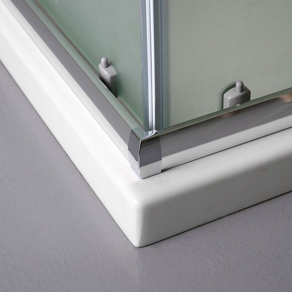 Eckdusche aus 6mm satiniertes ESG-Sicherheitsglas, 70x100 cm | Giada